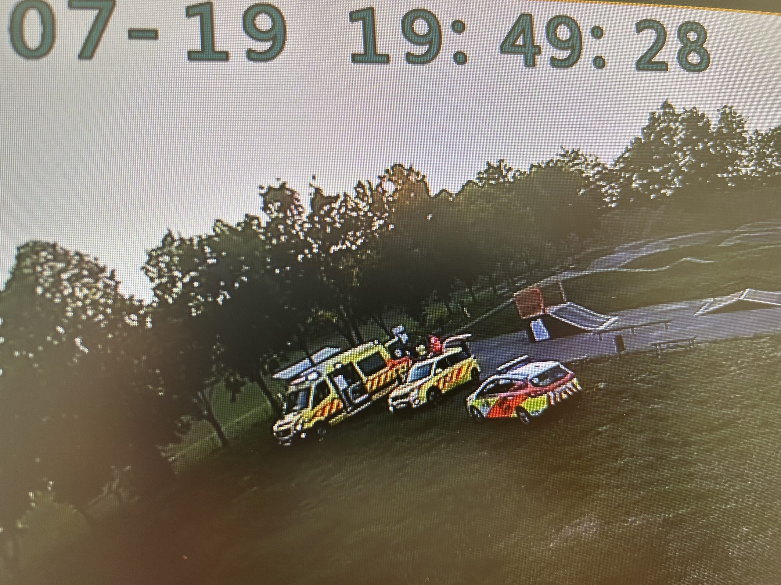 A térfigyelőkamera felvétele a szombati eseményekről