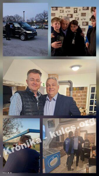Szabados Imre kollázsa Orbán Viktor kulcsi látogatásáról