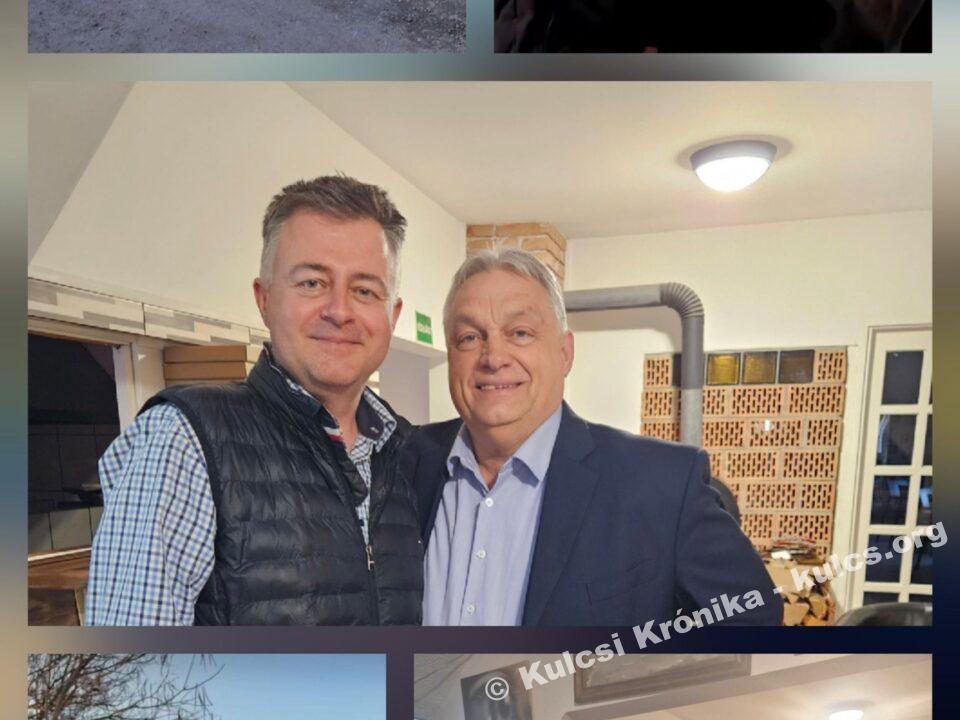 Szabados Imre kollázsa Orbán Viktor kulcsi látogatásáról